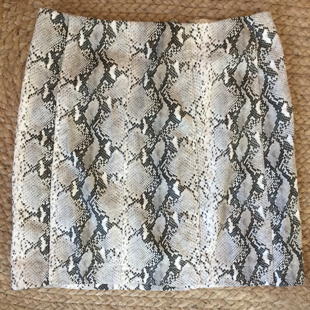 Faux Snake Skin Mini Skirt